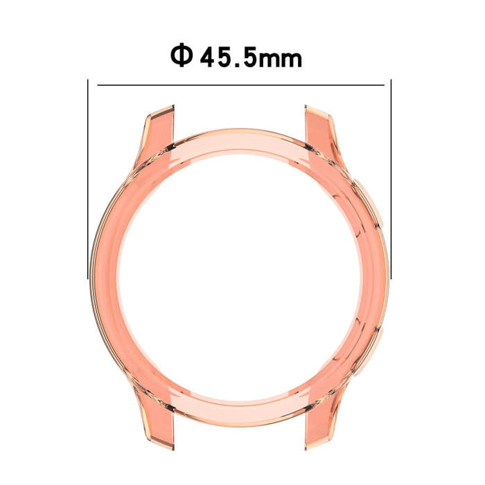 For Garmin Venu TPU Wrapped Empty Half Case Watch Case(Transparent Orange)