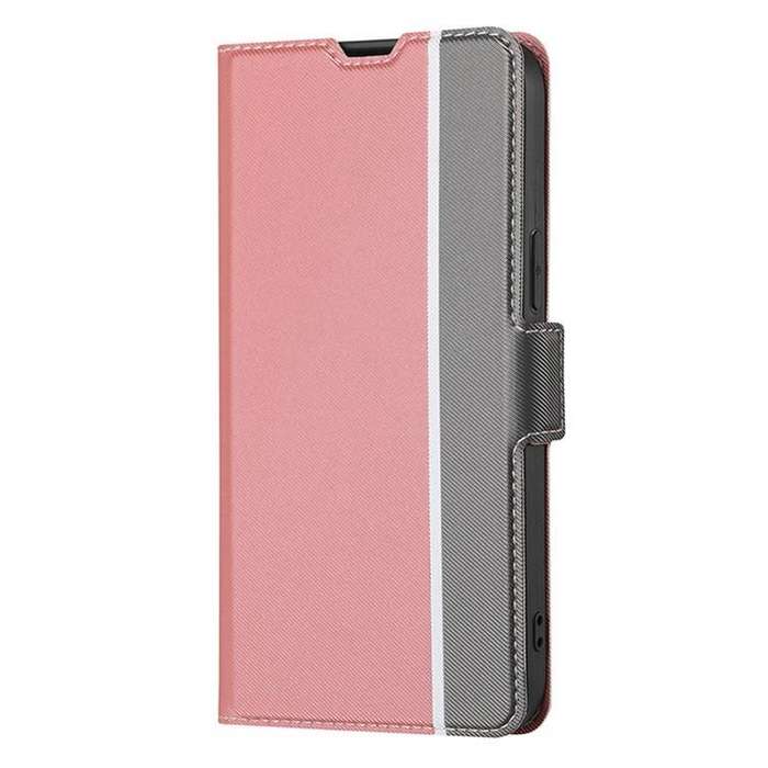 For Honor X8c 4G Twill Texture Side Button Leather Phone Case(Pink)