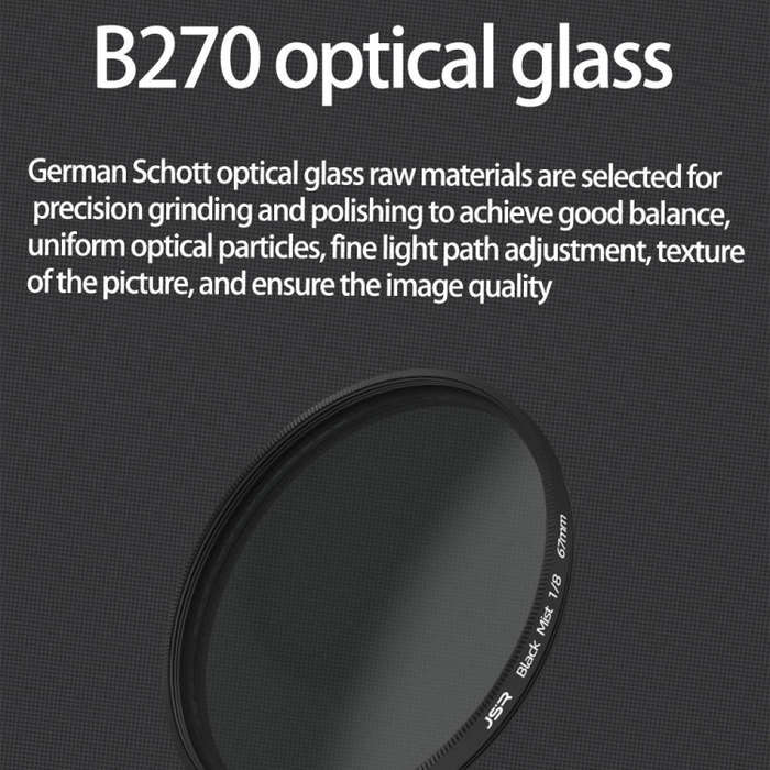 JSR Black Mist Filter Camera Lens Filter, Size:82mm(1/8 Filter)