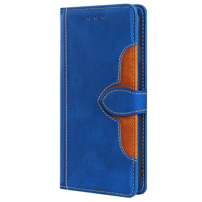 For Honor X8c 4G Skin Feel Magnetic Buckle Leather Phone Case(Blue)