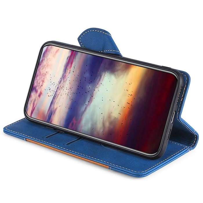 For Honor X8c 4G Skin Feel Magnetic Buckle Leather Phone Case(Blue)