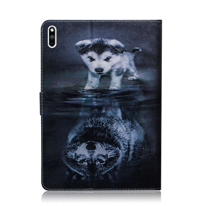 For Huawei MatePad Colored Drawing Pattern Horizontal Flip PU Leather Case with Holder & Card Slo...