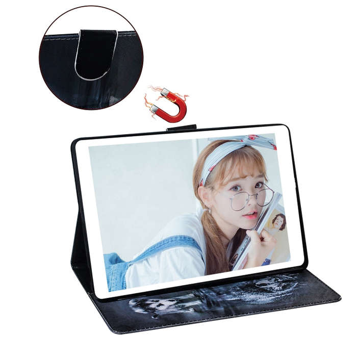 For Huawei MatePad Colored Drawing Pattern Horizontal Flip PU Leather Case with Holder & Card Slo...