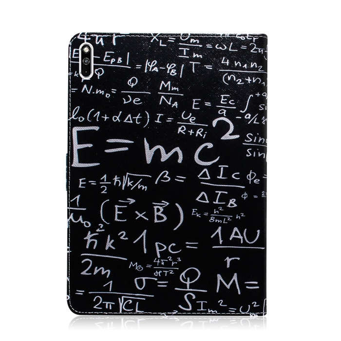 For Huawei MatePad Colored Drawing Pattern Horizontal Flip PU Leather Case with Holder & Card Slo...
