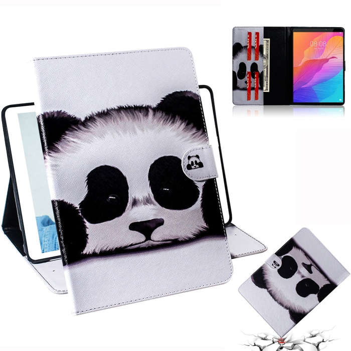 For Huawei MatePad T8 Colored Drawing Pattern Horizontal Flip PU Leather Case with Holder & Card ...