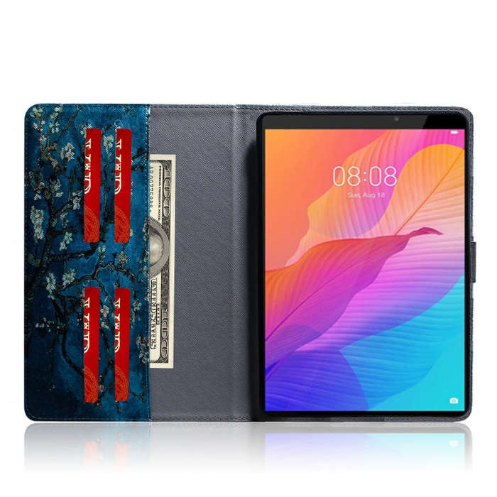 For Huawei MatePad T8 Colored Drawing Pattern Horizontal Flip PU Leather Case with Holder & Card ...