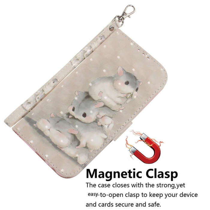 For Motorola Moto G85 3D Colored Flip Leather Phone Case(Squirrels)
