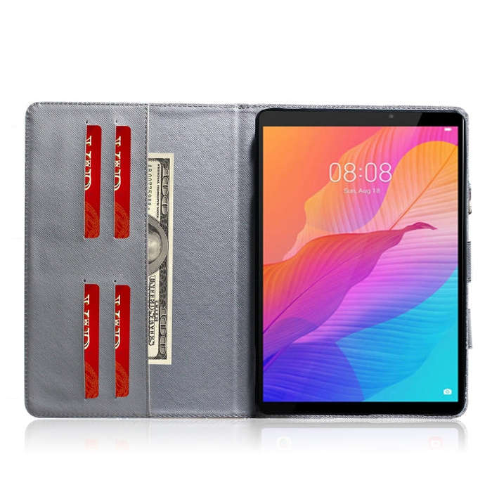 For Huawei MatePad T8 3D Colored Drawing Horizontal Flip Leather Case with Holder & Card Slot & W...