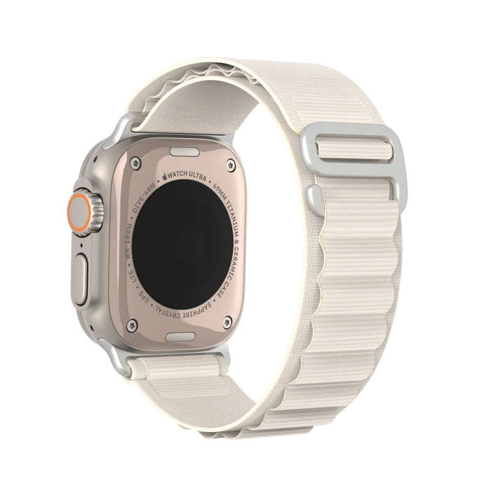 For Apple Watch SE 2023 44mm DUX DUCIS GS Series Nylon Loop Watch Band(Starlight)
