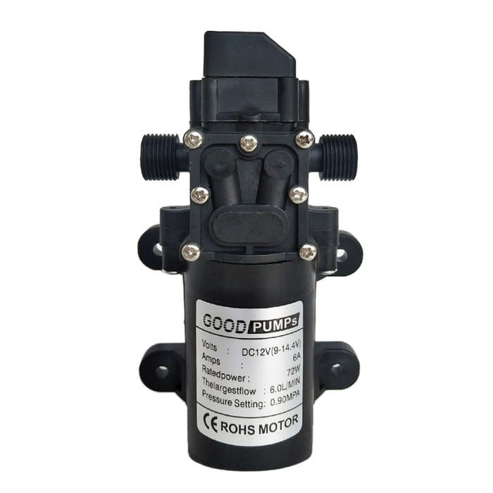 12V 70W Self-priming Pump High Pressure Car Washing Intelligent Diaphragm Right Out Water Pump, T...