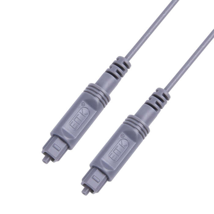 25m EMK OD2.2mm Digital Audio Optical Fiber Cable Plastic Speaker Balance Cable(Silver Grey)