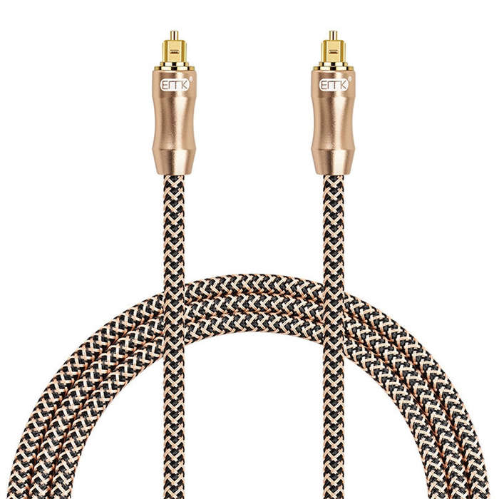 10m EMK OD6.0mm Gold-plated TV Digital Audio Optical Fiber Connecting Cable