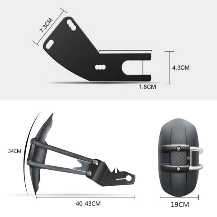 Motorcycle Stainless Steel Modified Rear Wheel Fender Dustproof Splash Flaps Mudguards Fender Gua...