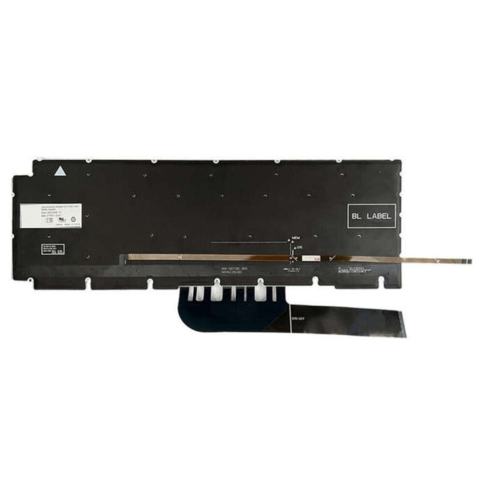 For Dell Inspiron G15 5510 5511 5515 5520 US Version Orange Backlight Laptop Keyboard(Black)