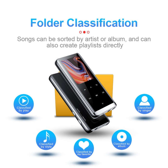 JNN M13 1.8 Inch LCD Screen Touch HiFi MP3 Player, Memory:16GB(Without Bluetooth)