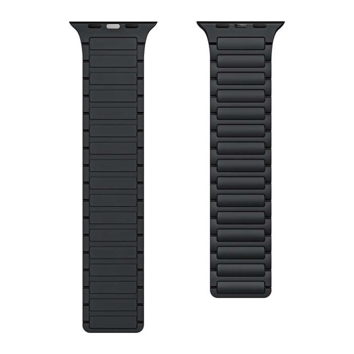 For Apple Watch Series 5 44mm Magnetic Loop Silicone Watch Band(Black)