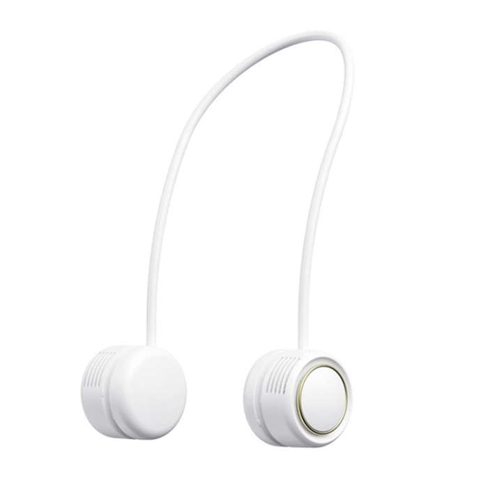 DQ210 Portable Hanging Neck Mute Aroma Diffuser Small Fan(White)