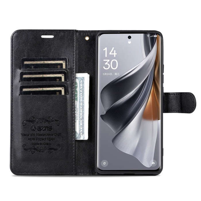 For Huawei Maimang 30 AZNS Sheepskin Texture Flip Leather Phone Case(Black)