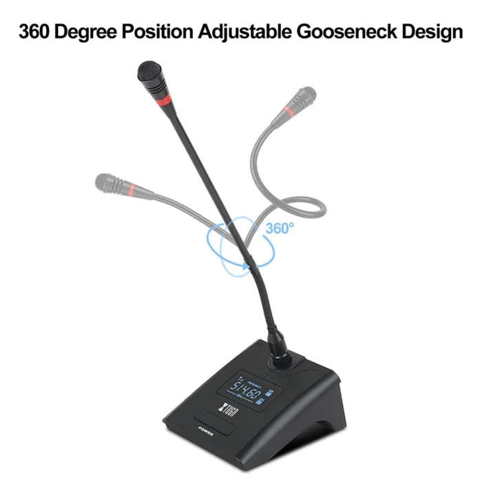 XTUGA A140-C Wireless Microphone System 4-Channel UHF Four Conference Mics(UK Plug)