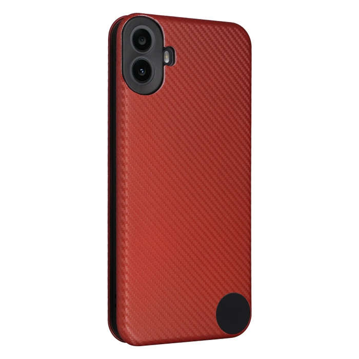 For Nothing CMF Phone 1 Carbon Fiber Texture Flip Leather Phone Case(Brown)
