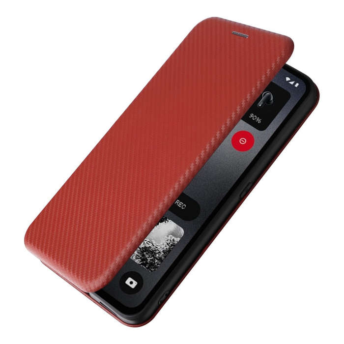 For Nothing CMF Phone 1 Carbon Fiber Texture Flip Leather Phone Case(Brown)