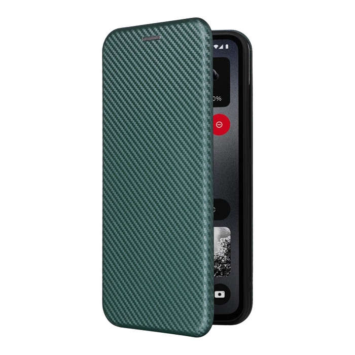 For Nothing CMF Phone 1 Carbon Fiber Texture Flip Leather Phone Case(Green)