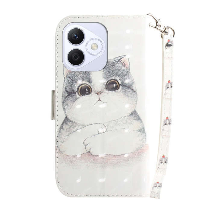 For Honor X60i 3D Colored Horizontal Flip Leather Phone Case(Cute Cat)