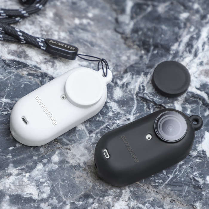 For Insta360 Go 3 Sunnylife IST-BHT594 Camera Body Silicone Case with Lens Cap & Neck Strap(White)