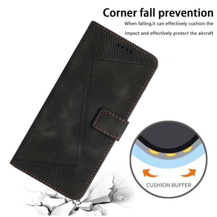 For Honor 200 Dream Triangle Leather Phone Case with Lanyard(Black)
