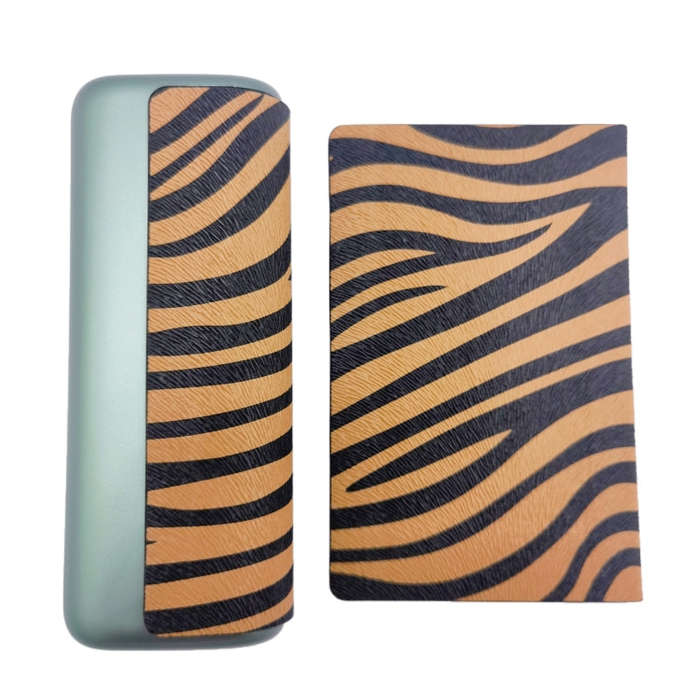 For IQOS ILUMA Prime PU Leather Electronic Cigarette Protective Case(Zebra Brown)