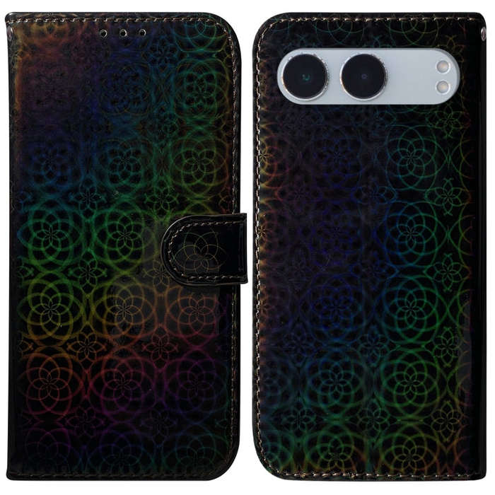For OnePlus Nord 4 Colorful Magnetic Buckle Leather Phone Case(Black)