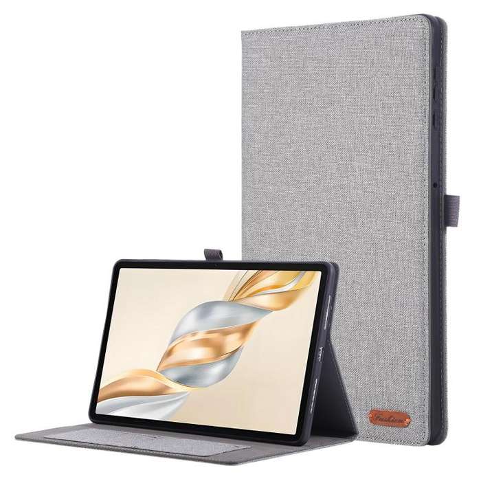 For Honor Pad X9a Fabric Texture Horizontal Flip Leather Tablet Case(Gray)