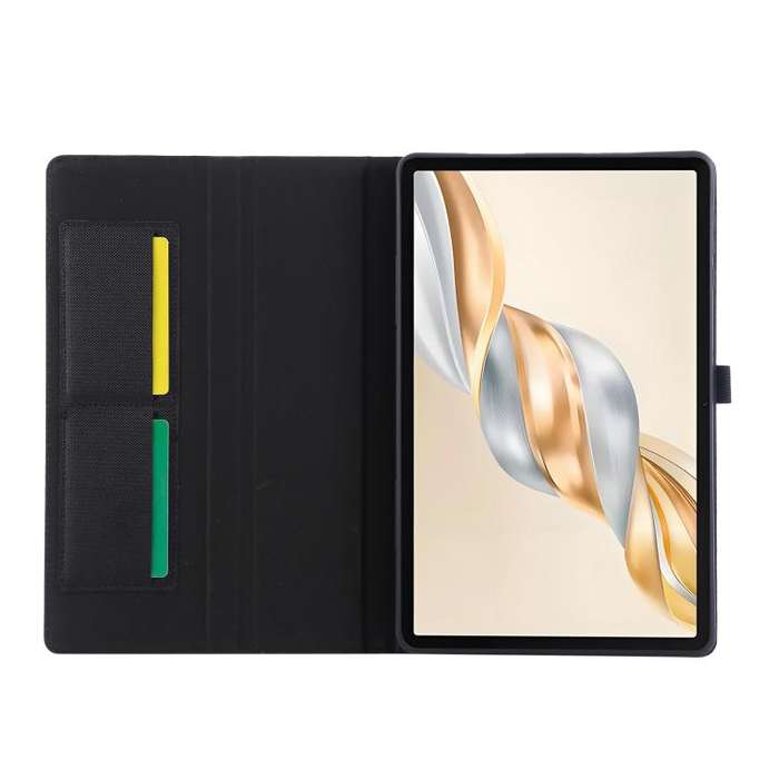 For Honor Pad X9a Fabric Texture Horizontal Flip Leather Tablet Case(Black)