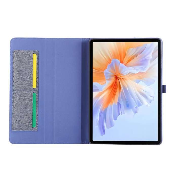 For Honor Pad V9 11.5 Fabric Texture Horizontal Flip Leather Tablet Case(Deep Blue)