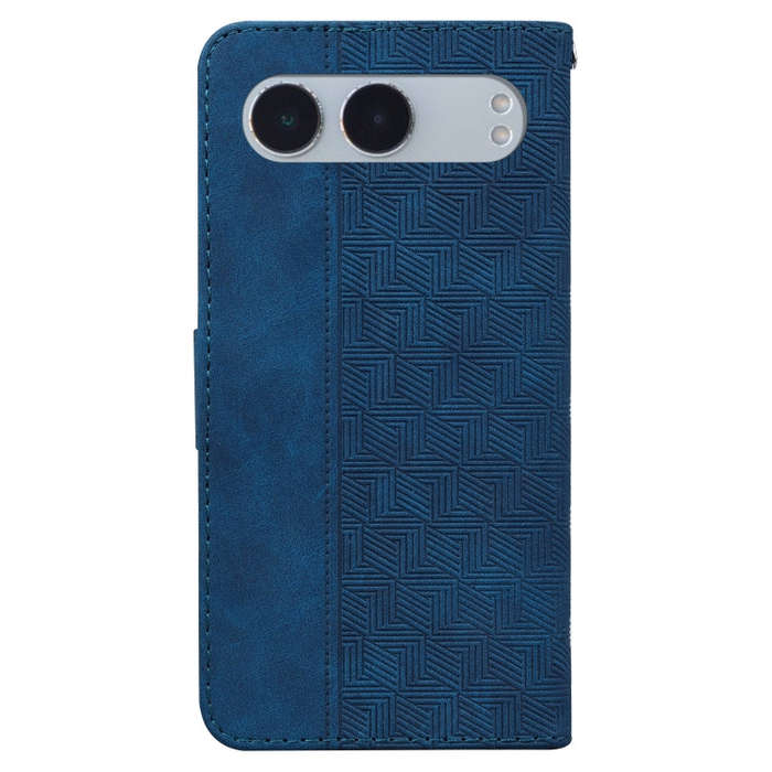 For OnePlus Nord 4 Geometric Embossed Leather Phone Case(Blue)