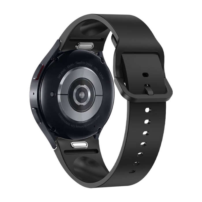 For Samsung Galaxy Watch 6 Solid Color Quick Release Silicone Watch Band(Black)