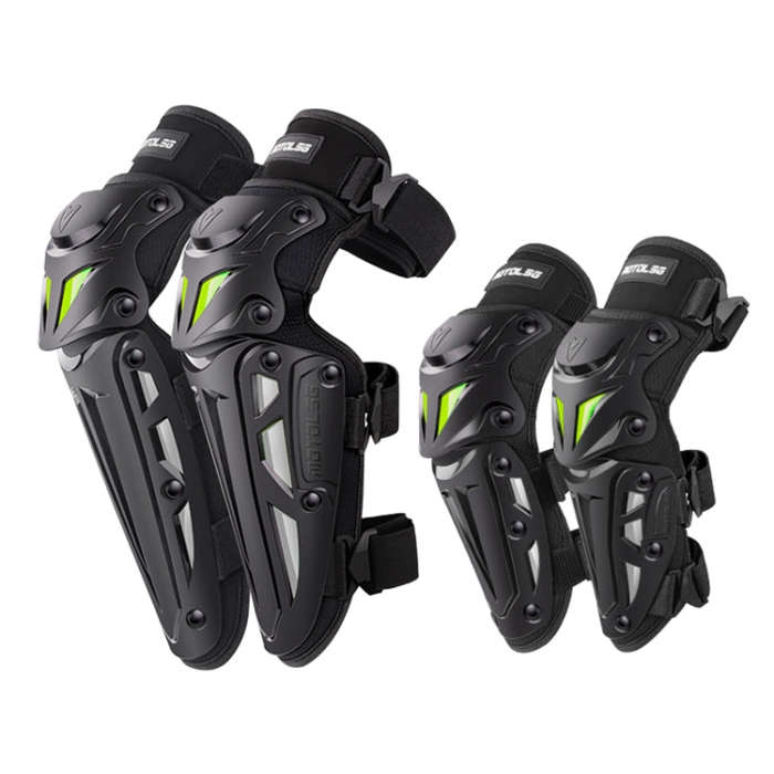 Motolsg MT-05 Motorcycle Bicycle Riding Protective Gear 4 in 1 Elbow Pads(Yellow Grey)