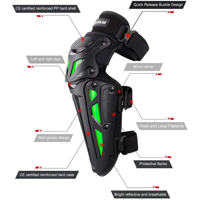 Motolsg MT-05 Motorcycle Bicycle Riding Protective Gear 2 in 1 Elbow Pads(Green)