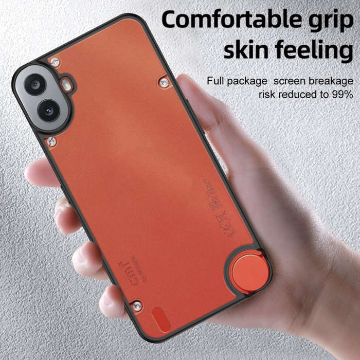 For Nothing CMF Phone 1 Armor Clear TPU Hard PC Phone Case(Matte Black)