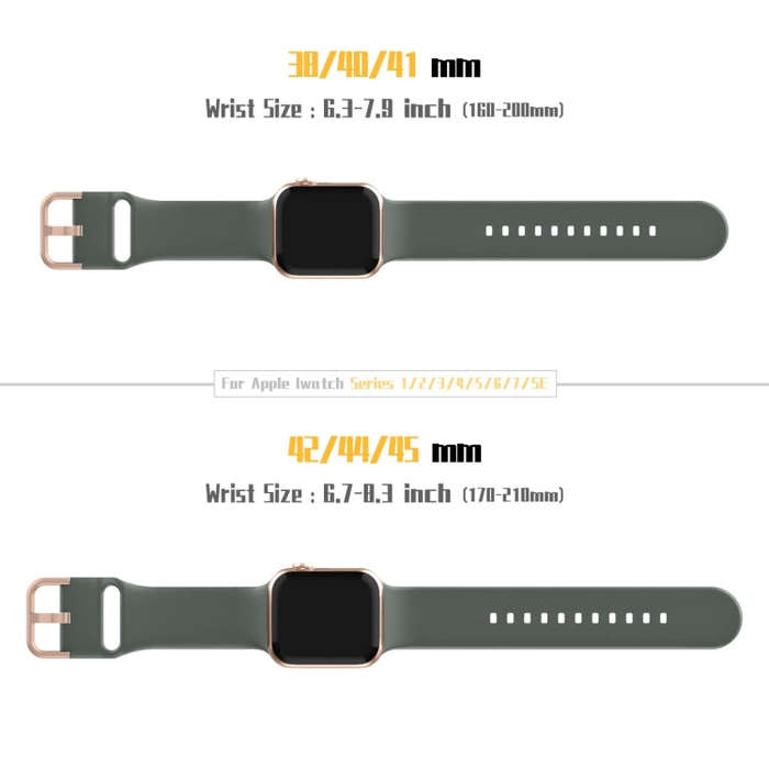 For Apple Watch SE 2022 44mm Pin Buckle Silicone Watch Band(Olive)