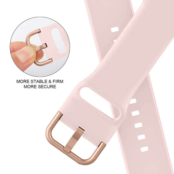 For Apple Watch Series 9 45mm Pin Buckle Silicone Watch Band(Pink Sand)