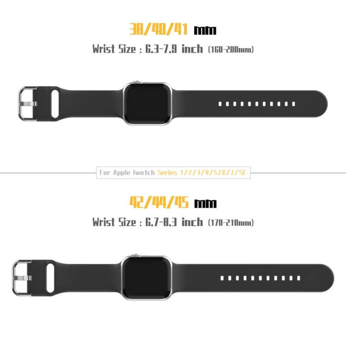 For Apple Watch SE 2023 44mm Pin Buckle Silicone Watch Band(Light Grey)