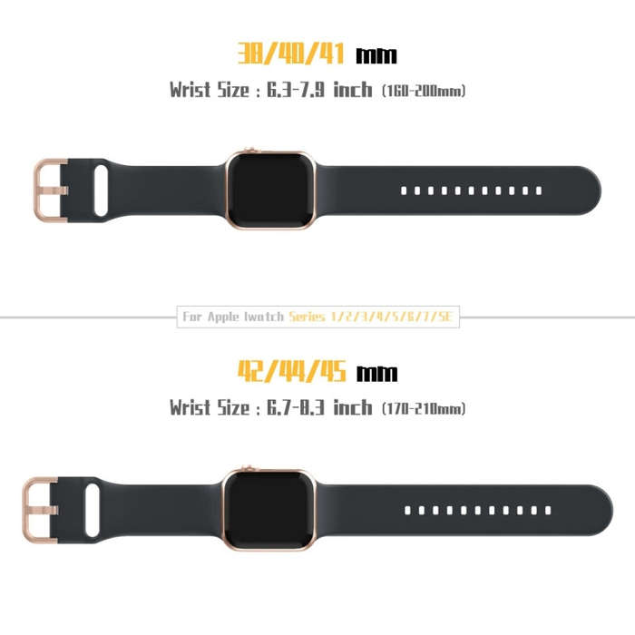 For Apple Watch SE 2023 44mm Pin Buckle Silicone Watch Band(Dark Grey)