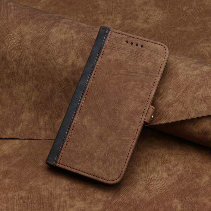 For Motorola Moto G Stylus 5G 2025 Side Buckle Double Fold Hand Strap Leather Phone Case(Brown)