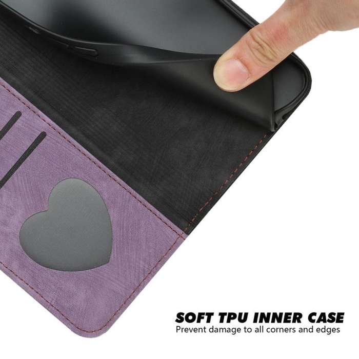 For Motorola Moto G Stylus 5G 2025 Side Buckle Double Fold Hand Strap Leather Phone Case(Purple)