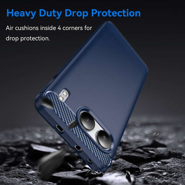 For OnePlus Nord 4 Carbon Fiber Brushed Texture TPU Phone Case(Blue)