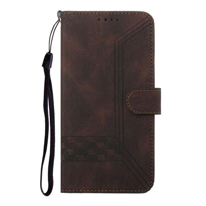 For Motorola Edge 60 Fusion / Edge 5G 2025 Cubic Skin Feel Flip Leather Phone Case(Brown)