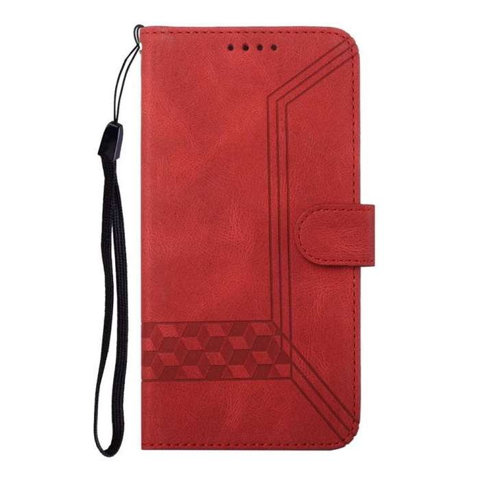 For Motorola Edge 60 Fusion / Edge 5G 2025 Cubic Skin Feel Flip Leather Phone Case(Red)