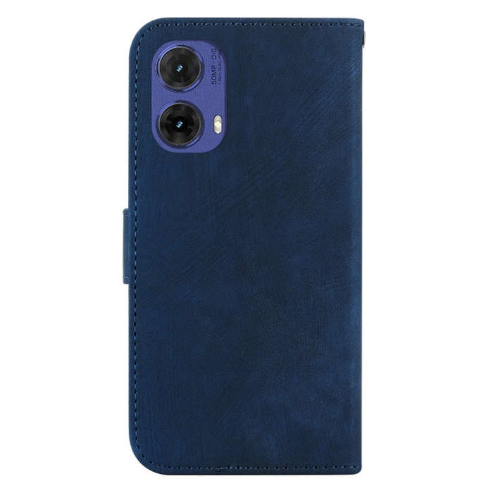 For Motorola Moto G85 Little Tiger Embossed Leather Phone Case(Dark Blue)