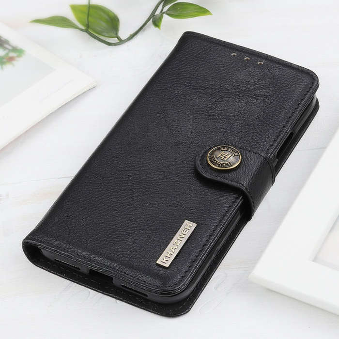 For Sony Xperia 5 VI KHAZNEH Cowhide Texture Horizontal Flip Leather Phone Case(Black)